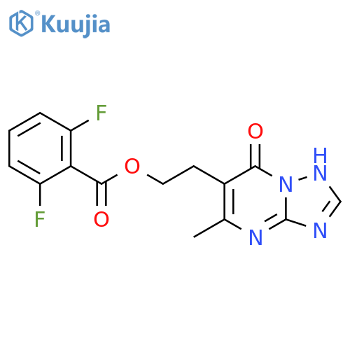 2-{5-methyl-7-oxo-4H,7H-[1,2,4]triazolo[1,5-a]pyrimidin-6-yl}ethyl 2,6-difluorobenzoate structure