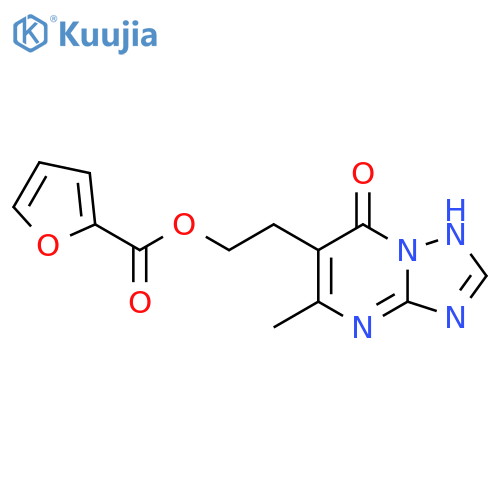 2-{5-methyl-7-oxo-4H,7H-[1,2,4]triazolo[1,5-a]pyrimidin-6-yl}ethyl furan-2-carboxylate structure