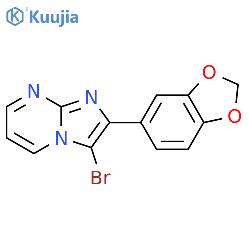2-(1,3-Benzodioxol-5-yl)-3-bromoimidazo1,2-apyrimidine structure