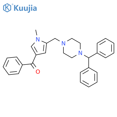 1-[(4-Benzoyl-1-methyl-1H-pyrrol-2-yl)methyl]-4-(diphenylmethyl)piperazine structure