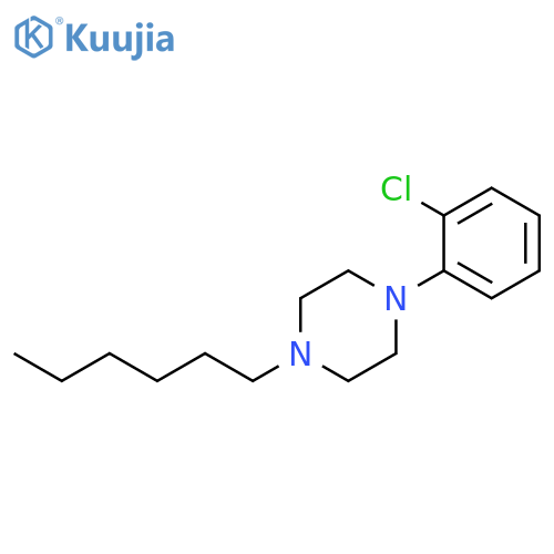 Piperazine, 1-(2-chlorophenyl)-4-hexyl- structure