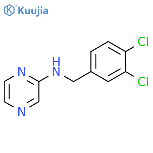 N-[(3,4-dichlorophenyl)methyl]pyrazin-2-amine structure