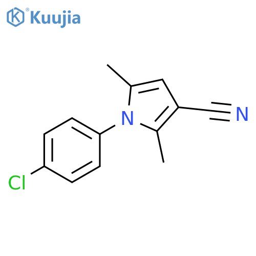 1H-Pyrrole-3-carbonitrile, 1-(4-chlorophenyl)-2,5-dimethyl- structure