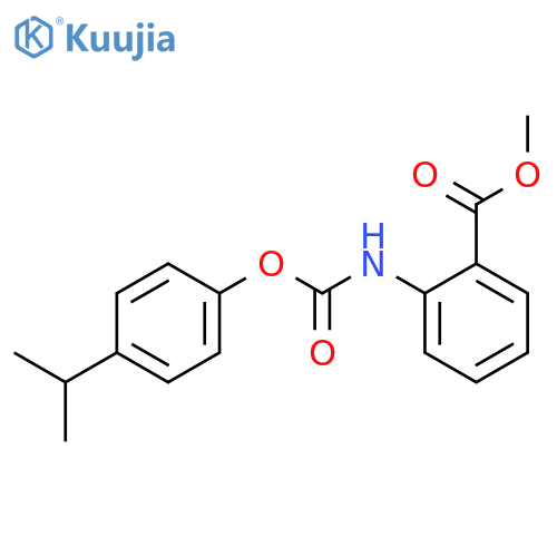 methyl 2-({[4-(propan-2-yl)phenoxy]carbonyl}amino)benzoate structure