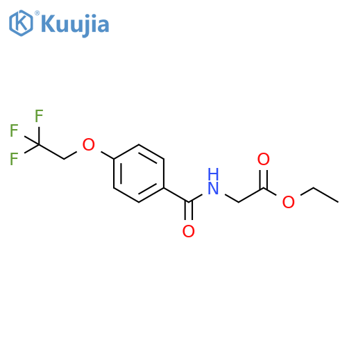 ethyl 2-{[4-(2,2,2-trifluoroethoxy)phenyl]formamido}acetate structure