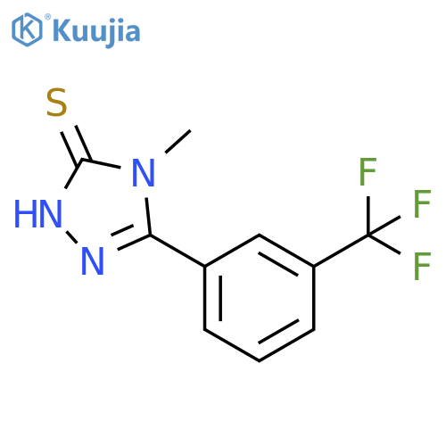 4-methyl-3-[3-(trifluoromethyl)phenyl]-4,5-dihydro-1H-1,2,4-triazole-5-thione structure