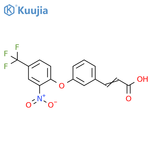 (E)-3-{3-2-Nitro-4-(trifluoromethyl)phenoxyphenyl}-2-propenoic acid structure
