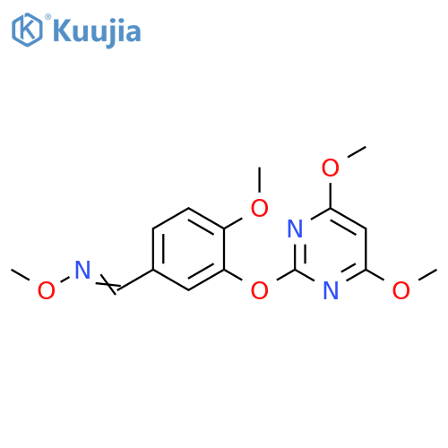 (E)-({3-[(4,6-dimethoxypyrimidin-2-yl)oxy]-4-methoxyphenyl}methylidene)(methoxy)amine structure