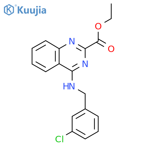 Ethyl 4-[(3-chlorophenyl)methylamino]quinazoline-2-carboxylate structure