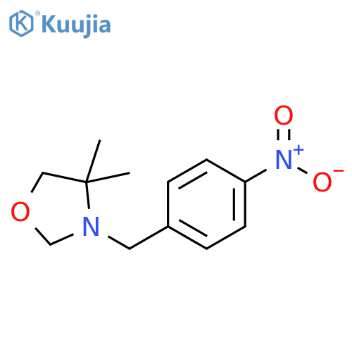 4,4-dimethyl-3-[(4-nitrophenyl)methyl]-1,3-oxazolidine structure
