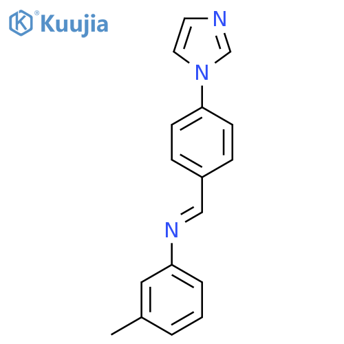 (1E)-1-[4-(1H-Imidazol-1-yl)phenyl]-N-(3-methylphenyl)methanimine structure