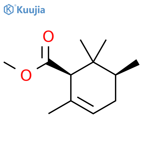 2-Cyclohexene-1-carboxylic acid, 2,5,6,6-tetramethyl-, methyl ester, cis- structure