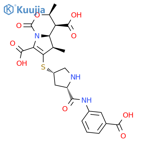 (3S,4S,4aS,5R)-6-(3S,5S)-5-(3-Carboxyphenyl)aminocarbonyl-3-pyrrolidinylthio-3,4,4a,5-tetrahydro-3,5-dimethyl-1-oxo-1H-pyrrolo1,2-c1,3oxazine-4,7-dicarboxylic Acid structure