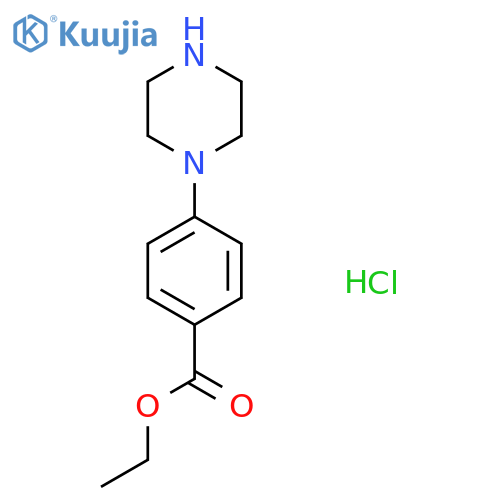 Ethyl 4-(piperazin-1-yl)benzoate hydrochloride structure