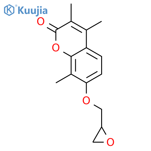 3,4,8-Trimethyl-7-(oxiran-2-ylmethoxy)-2H-chromen-2-one structure