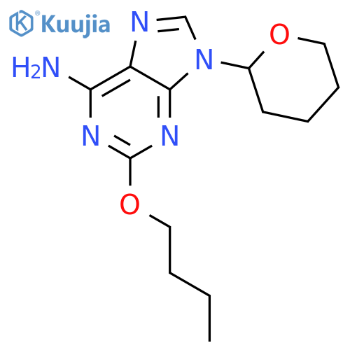 9H-Purin-6-amine, 2-butoxy-9-(tetrahydro-2H-pyran-2-yl)- structure