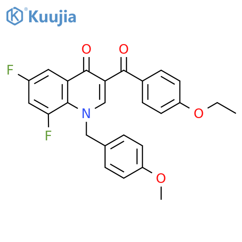 3-(4-ethoxybenzoyl)-6,8-difluoro-1-(4-methoxyphenyl)methyl-1,4-dihydroquinolin-4-one structure