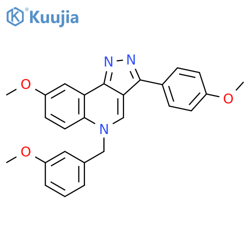 8-methoxy-3-(4-methoxyphenyl)-5-(3-methoxyphenyl)methyl-5H-pyrazolo4,3-cquinoline structure