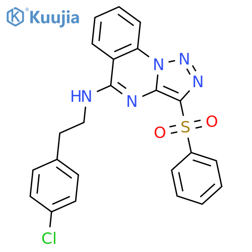 3-(benzenesulfonyl)-N-2-(4-chlorophenyl)ethyl-1,2,3triazolo1,5-aquinazolin-5-amine structure