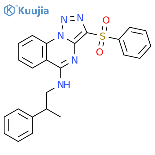3-(benzenesulfonyl)-N-(2-phenylpropyl)-1,2,3triazolo1,5-aquinazolin-5-amine structure