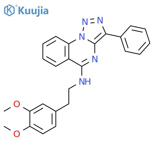 N-2-(3,4-dimethoxyphenyl)ethyl-3-phenyl-1,2,3triazolo1,5-aquinazolin-5-amine structure