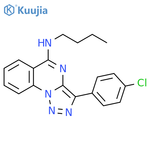N-butyl-3-(4-chlorophenyl)-1,2,3triazolo1,5-aquinazolin-5-amine structure