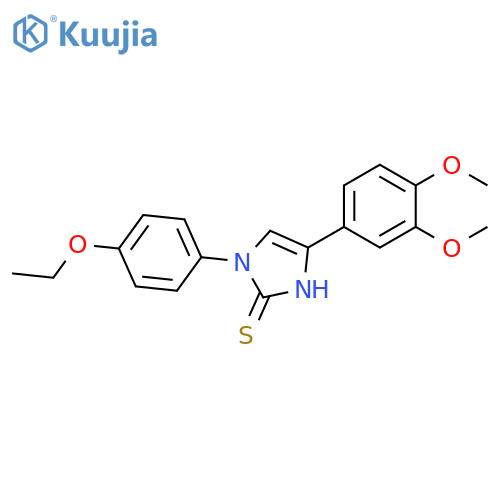 4-(3,4-dimethoxyphenyl)-1-(4-ethoxyphenyl)-2,3-dihydro-1H-imidazole-2-thione structure