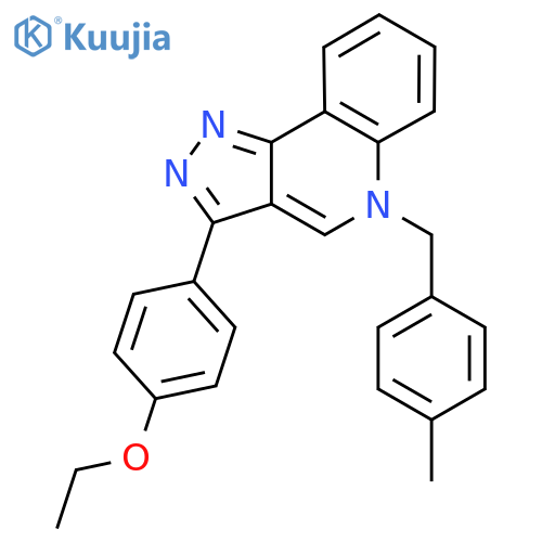 3-(4-ethoxyphenyl)-5-(4-methylphenyl)methyl-5H-pyrazolo4,3-cquinoline structure