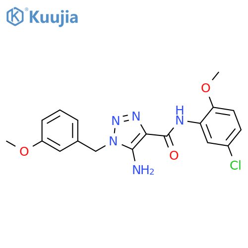 5-amino-N-(5-chloro-2-methoxyphenyl)-1-(3-methoxyphenyl)methyl-1H-1,2,3-triazole-4-carboxamide structure