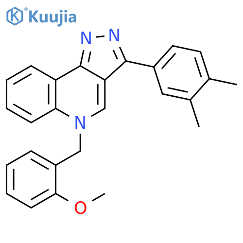 3-(3,4-dimethylphenyl)-5-(2-methoxyphenyl)methyl-5H-pyrazolo4,3-cquinoline structure