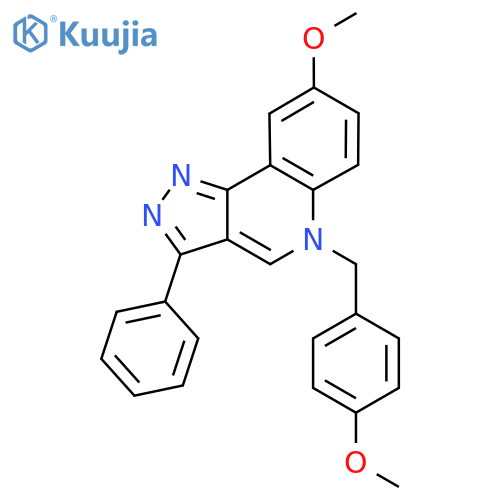 8-methoxy-5-(4-methoxyphenyl)methyl-3-phenyl-5H-pyrazolo4,3-cquinoline structure