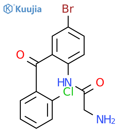 2-Amino-N-4-bromo-2-(2-chlorobenzoyl)phenylacetamide structure