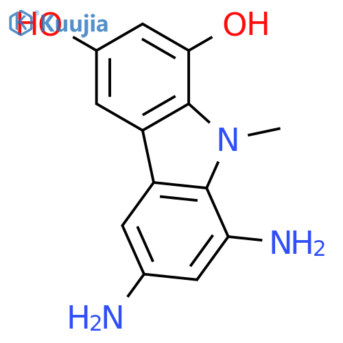9H-CARBAZOLE-1,3-DIOL, 6,8-DIAMINO-9-METHYL- structure