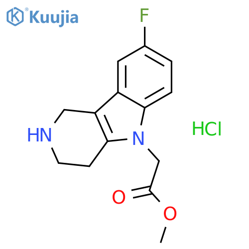 Methyl 2-(8-fluoro-1,2,3,4-tetrahydropyrido[4,3-b]indol-5-yl)acetate hydrochloride structure
