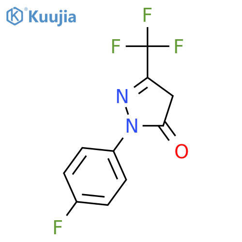 3H-PYRAZOL-3-ONE, 2-(4-FLUOROPHENYL)-2,4-DIHYDRO-5-(TRIFLUOROMETHYL)- structure