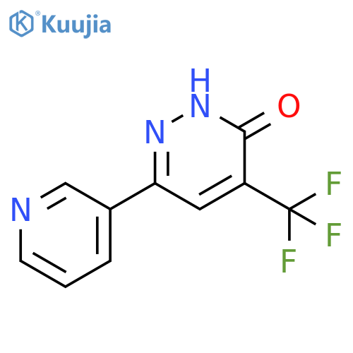 6-(3-pyridinyl)-4-(trifluoromethyl)-3(2H)-Pyridazinone structure