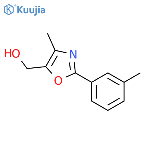 4-methyl-2-(3-methylphenyl)-1,3-oxazol-5-ylmethanol structure