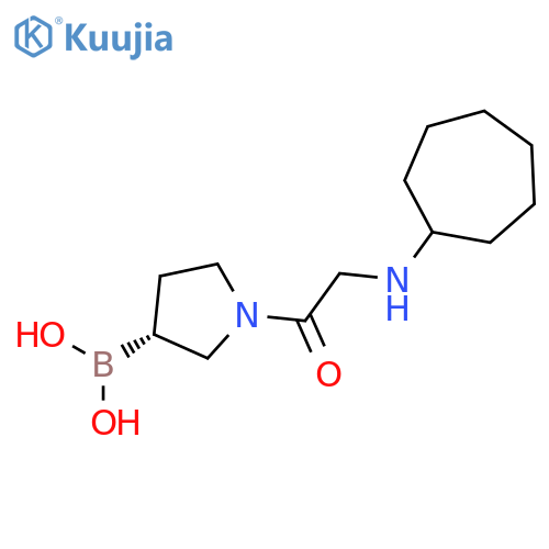 BORONIC ACID, [(3R)-1-[(CYCLOHEPTYLAMINO)ACETYL]-3-PYRROLIDINYL]- structure