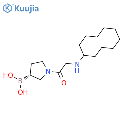 BORONIC ACID, [(3R)-1-[(CYCLODECYLAMINO)ACETYL]-3-PYRROLIDINYL]- structure