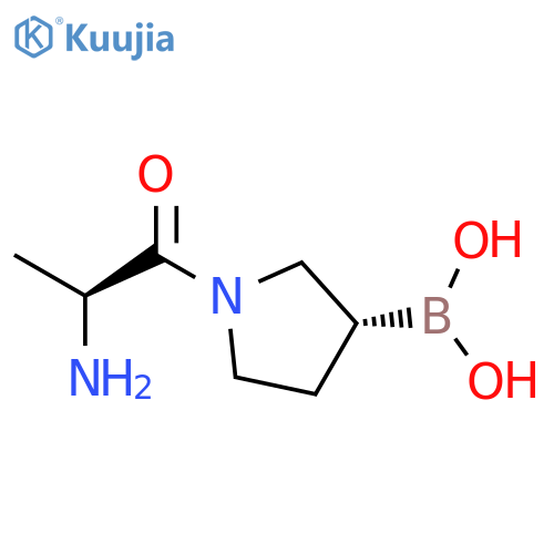 BORONIC ACID, [(3R)-1-[(2S)-2-AMINO-1-OXOPROPYL]-3-PYRROLIDINYL]- structure