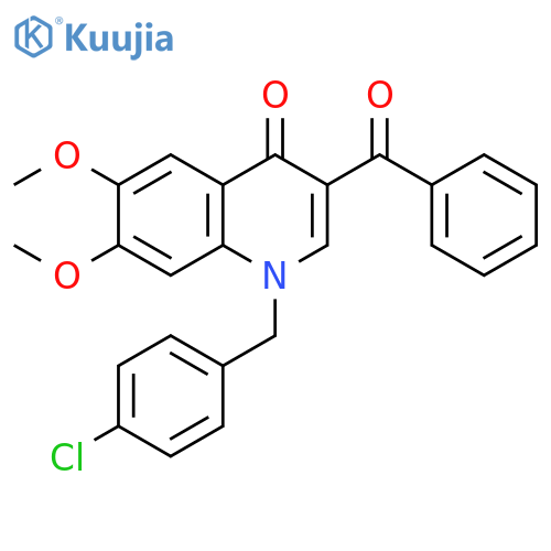 3-benzoyl-1-(4-chlorophenyl)methyl-6,7-dimethoxy-1,4-dihydroquinolin-4-one structure