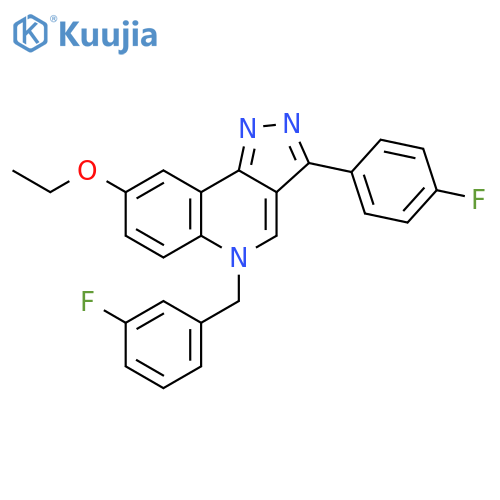8-ethoxy-3-(4-fluorophenyl)-5-(3-fluorophenyl)methyl-5H-pyrazolo4,3-cquinoline structure