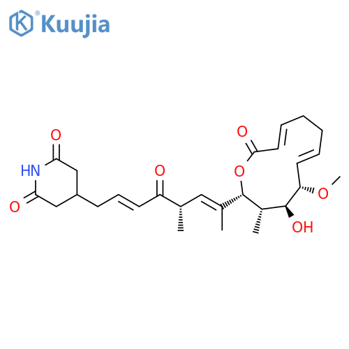 2,6-Piperidinedione, 4-[(2E,5S,6E)-7-[(2R,3S,4S,5S,6E,10E)-4-hydroxy-5-methoxy-3-methyl-12-oxooxacyclododeca-6,10-dien-2-yl]-5-methyl-4-oxo-2,6-octadien-1-yl]- structure