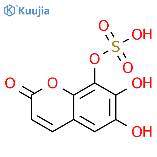 2H-1-Benzopyran-2-one, 6,7-dihydroxy-8-(sulfooxy)- structure