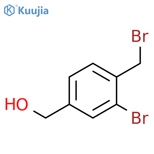 3-bromo-4-(bromomethyl)phenylmethanol structure