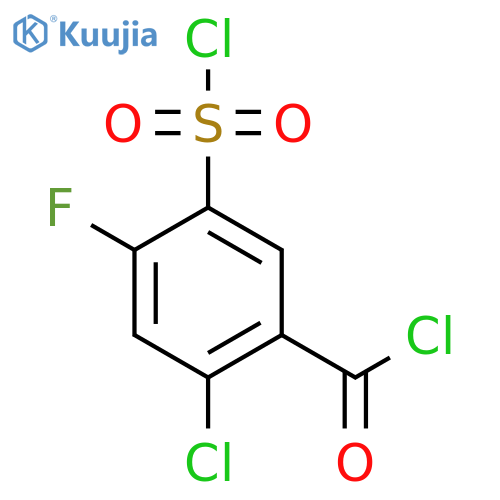 2-Chloro-5-(chlorosulfonyl)-4-fluorobenzoyl chloride structure