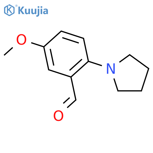 BENZALDEHYDE, 5-METHOXY-2-(1-PYRROLIDINYL)- structure