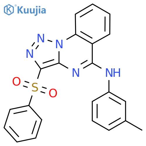 3-(benzenesulfonyl)-N-(3-methylphenyl)-1,2,3triazolo1,5-aquinazolin-5-amine structure