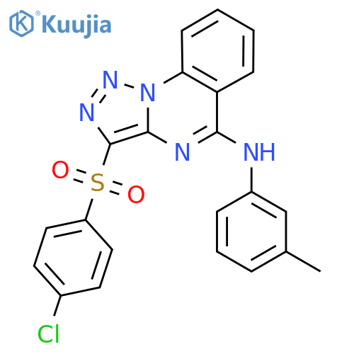 3-(4-chlorobenzenesulfonyl)-N-(3-methylphenyl)-1,2,3triazolo1,5-aquinazolin-5-amine structure