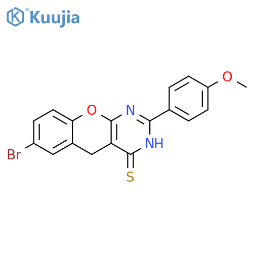 7-bromo-2-(4-methoxyphenyl)-3H,4H,5H-chromeno2,3-dpyrimidine-4-thione structure
